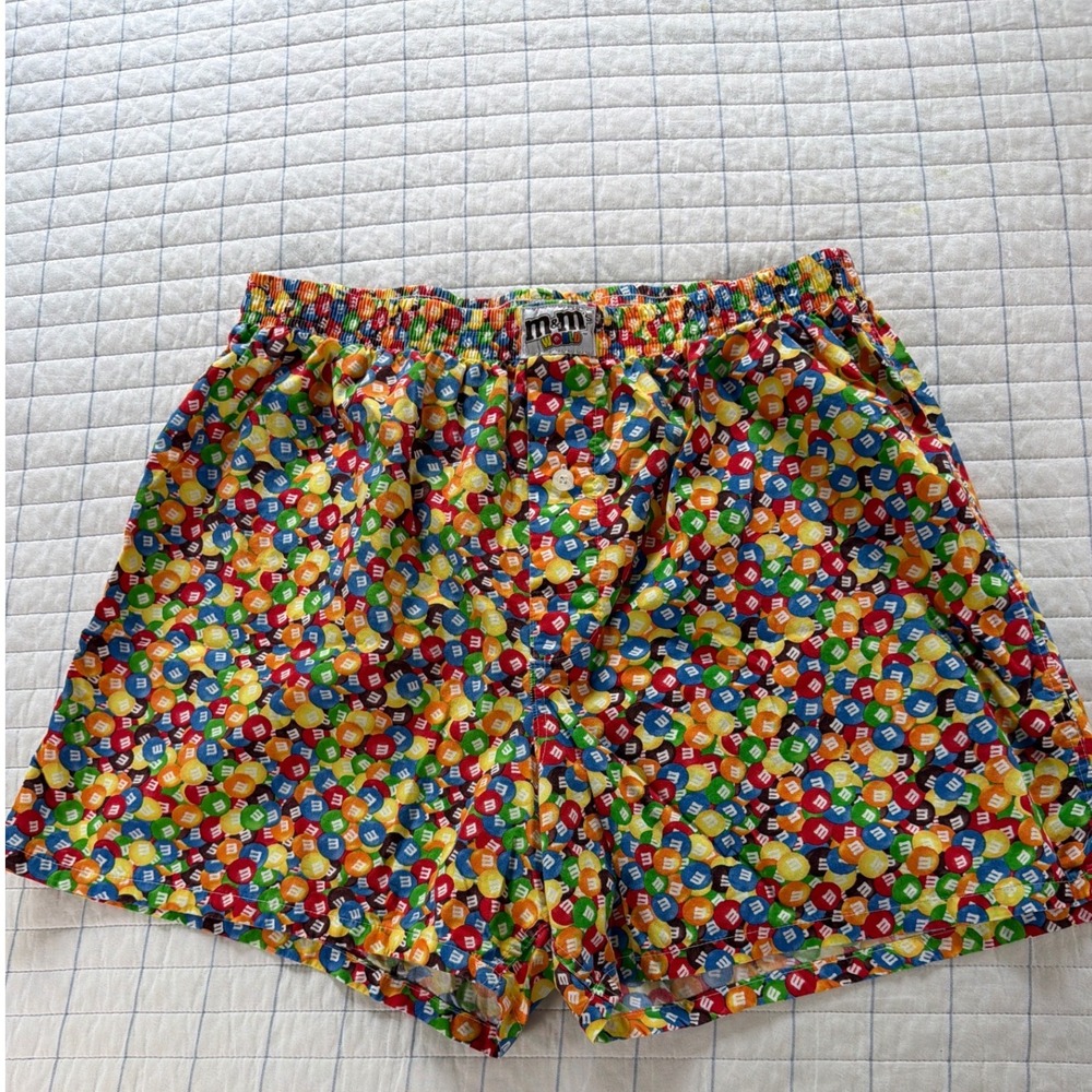 M&M's World Mens 2XL Boxer Shorts Multi Color Candy AOP Cotton Loungewear